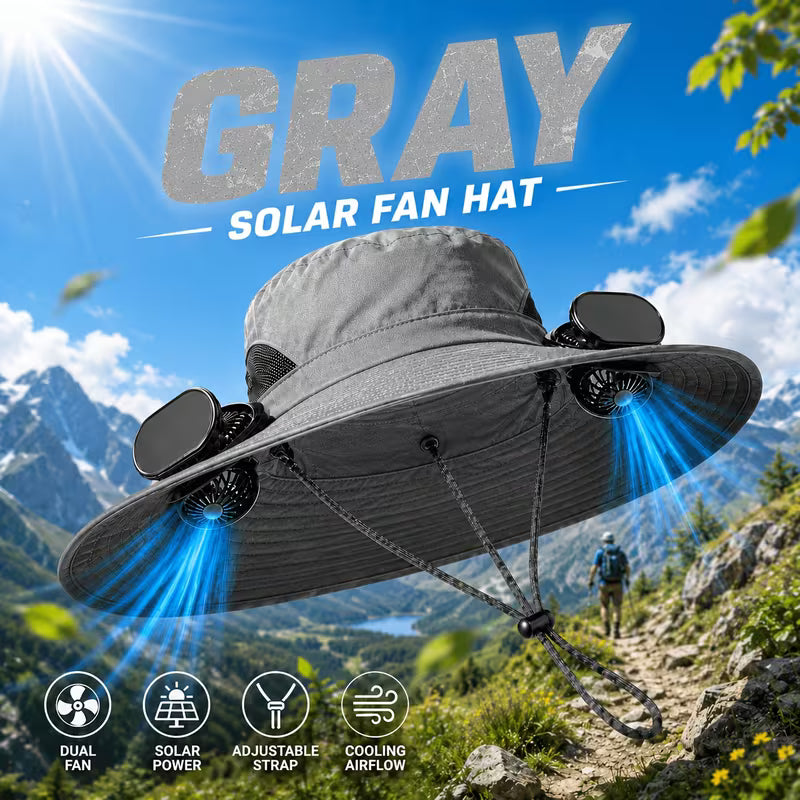 ❄️ De l'air frais partout où vous allez, Chapeau solaire rafraîchissant avec 2 ventilateurs