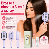 Des cheveux lisses en 5 minutes ! MaBrosseUtile™ Lissante électrique Portable