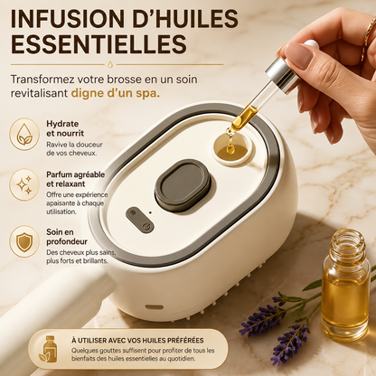 Des cheveux lisses en 5 minutes ! MaBrosseUtile™ Lissante électrique Portable