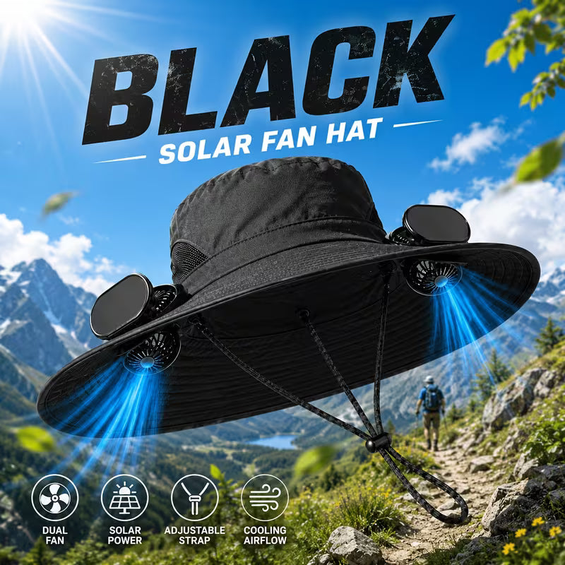 ❄️ Fresh air wherever you go, Refreshing sun hat with 2 fans